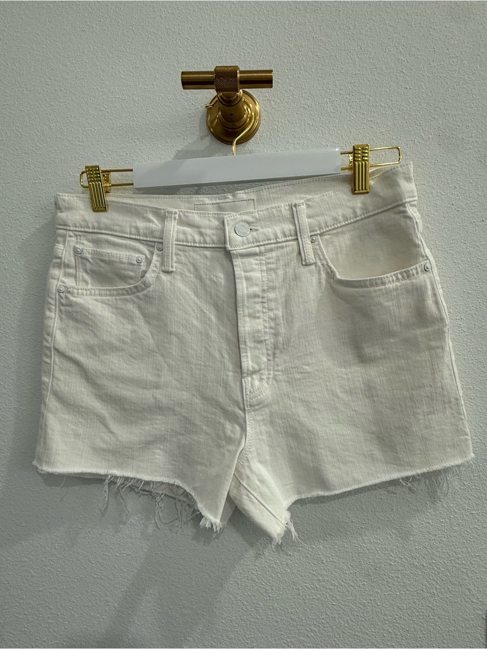 MOTHER Superior White Denim Shorts size 28